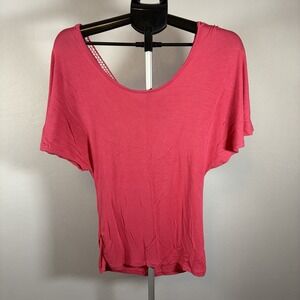 Y2K Small Coquette Flutter Sleeve Pink Crochet Butterfly Top Ruched Fairy Rue 21